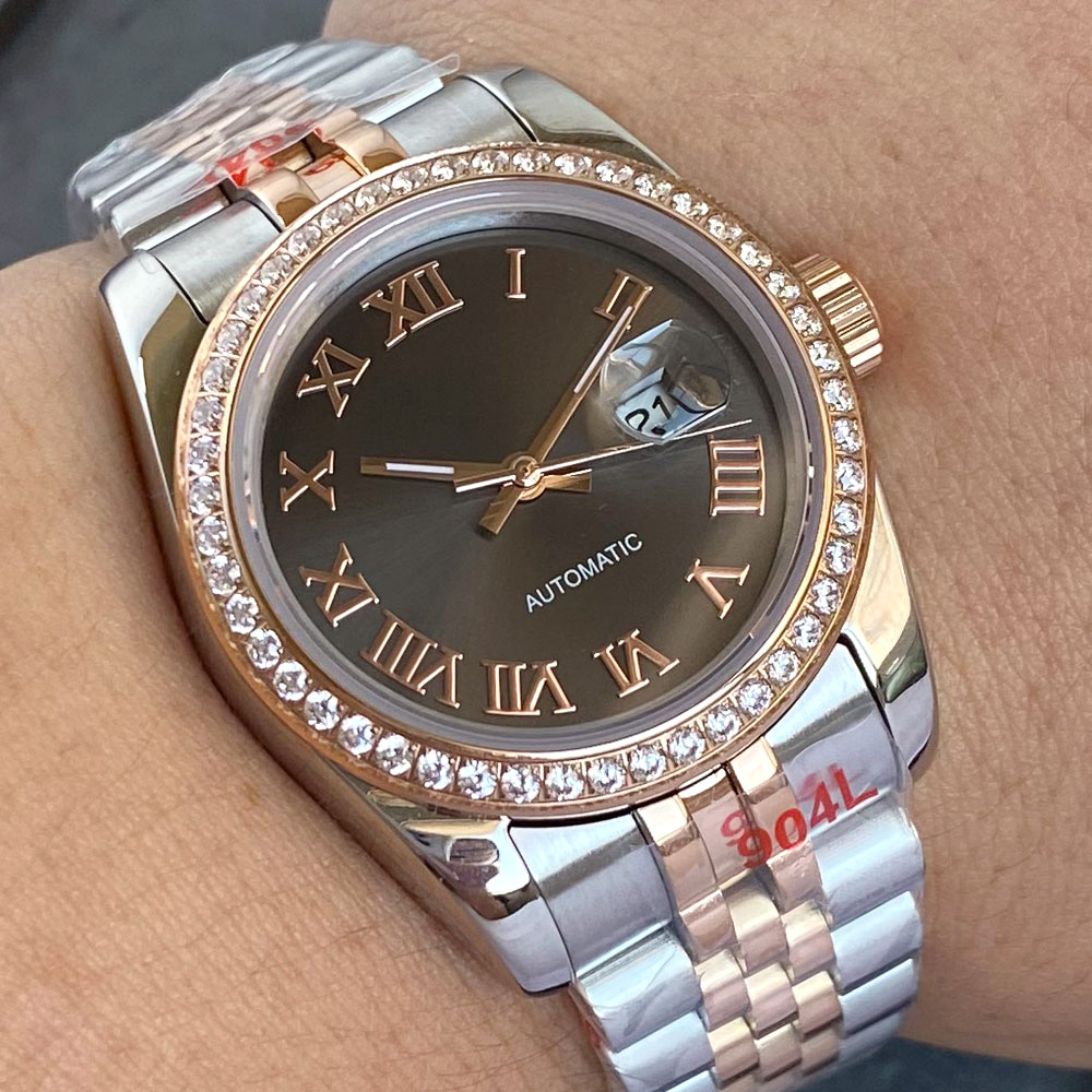 Watch Bezel Insert - Tandorio New 31mm Silver Rose Two
