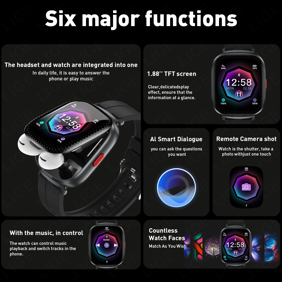 2 In 1 TWS Headset Smart Watch - огляд і ціна Smartwatch Noise Watches