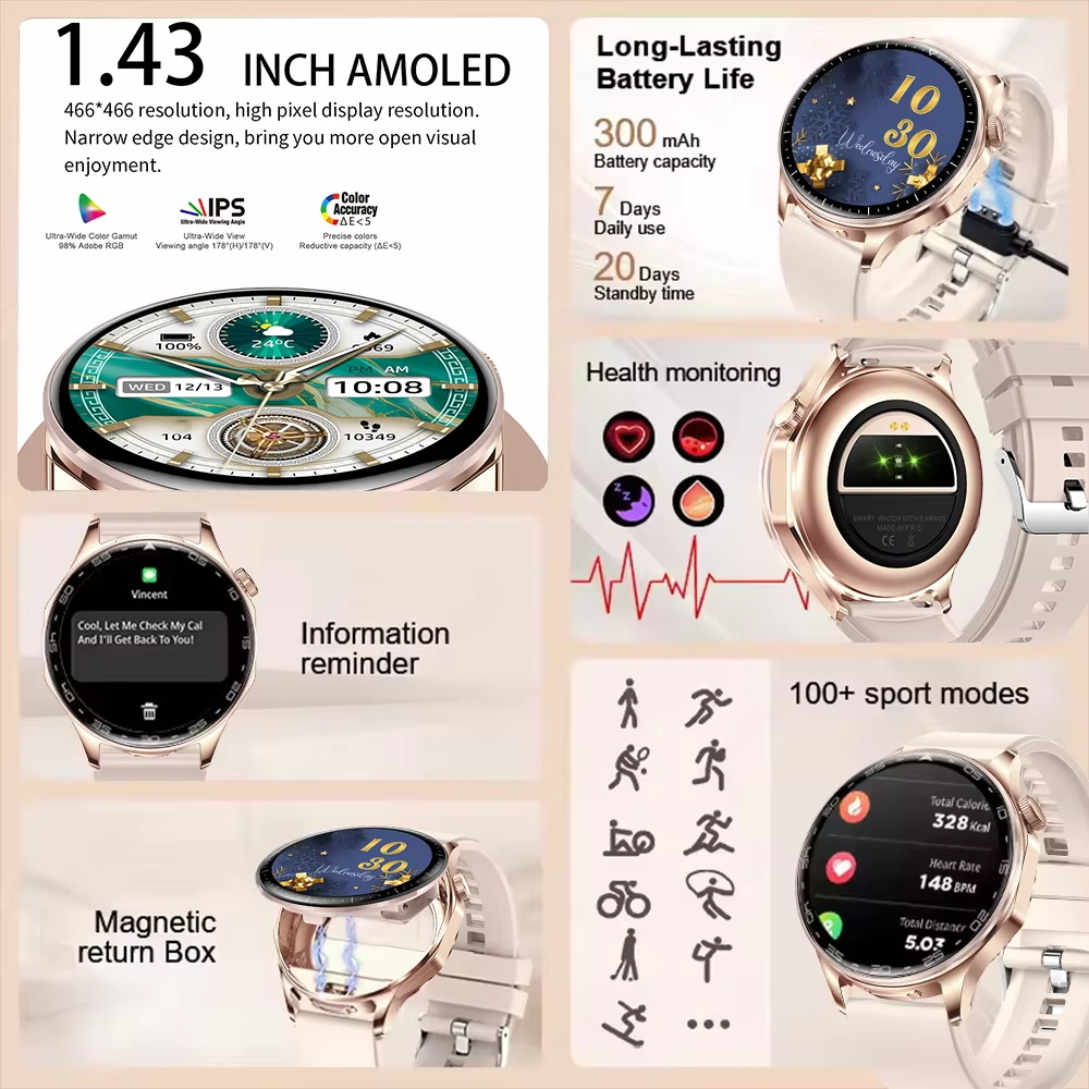 DAORKOW Smartwatch T98 Bluetoo - огляд і ціна Smartwatch Noise Watches