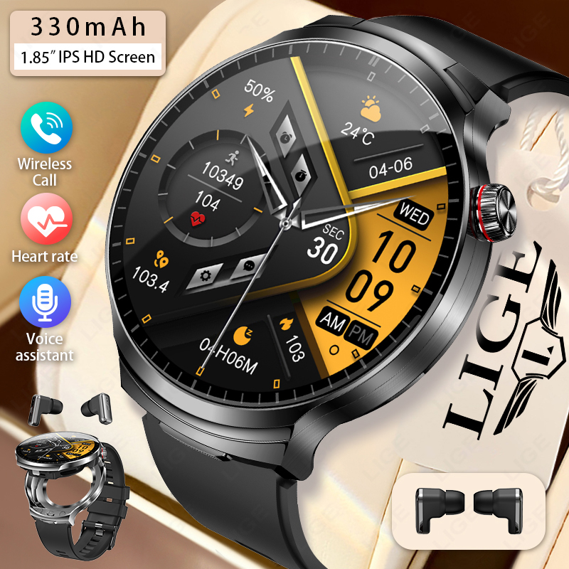 LIGE 2026 New TWS 2 in 1 Heads - огляд і ціна Smartwatch Noise Watches