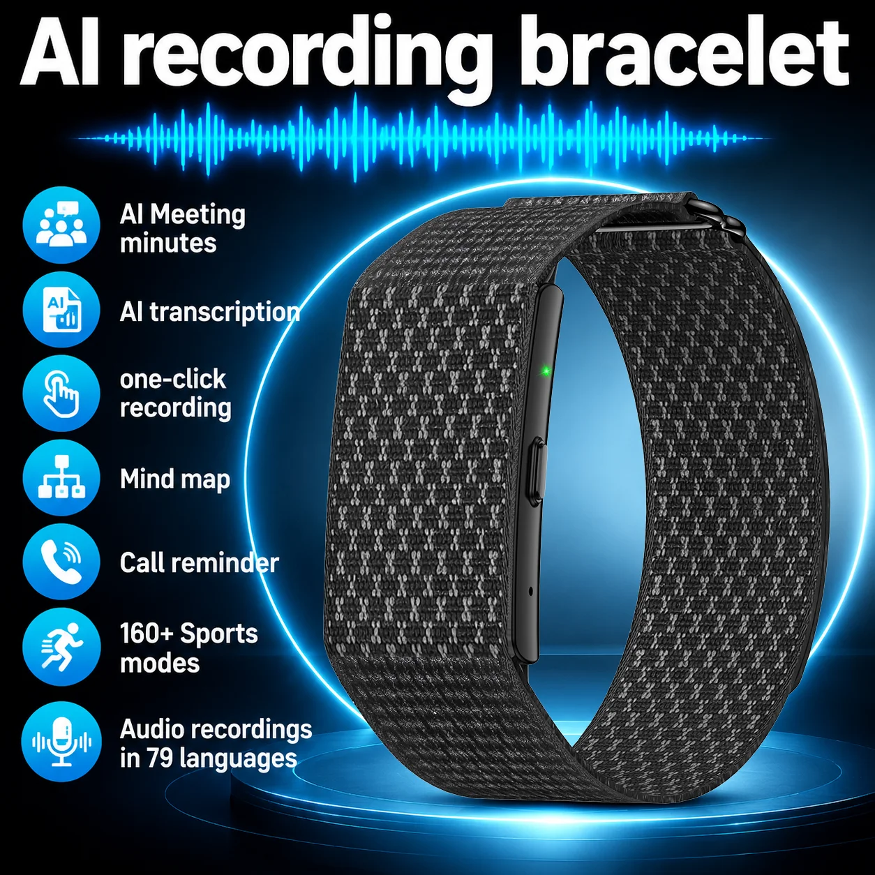 LIGE AI Voice Recorder Watch A - огляд і ціна Smartwatch Noise Watches