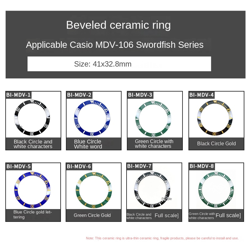 For CASIO MDV-106 Sloped Ceram - огляд і ціна Watch Bezel Insert