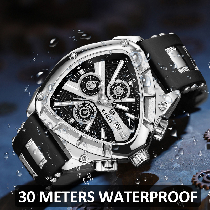 LIGE Fashion Men Watch Triangl - огляд і ціна Smartwatch Army Watches For Men
